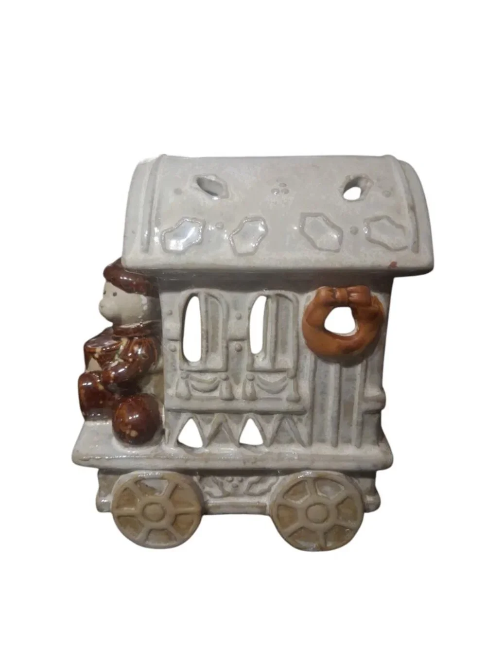 Illuminated Ceramic Christmas Train 4 Pc by Lifestyle Studios Holiday Collection